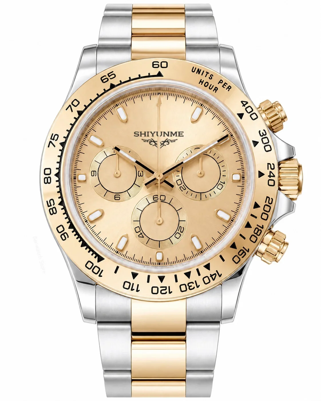 40 mm 904L Stainless Steel Automatic Mechanical Men's Watch with Full Features and World Time