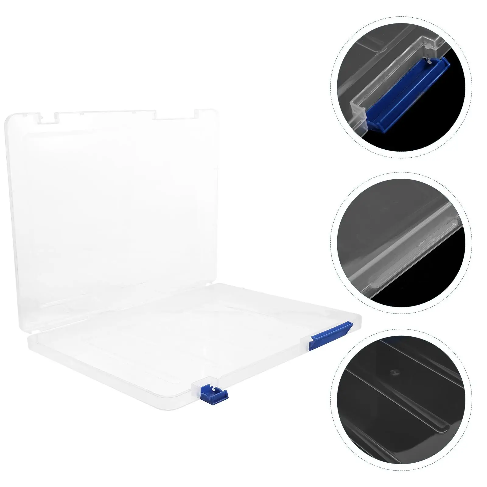 

A4 File Plastic Archive Folder Document Holder Photo Storage Box Scrapbook Storage Photo Box Black A4 Size
