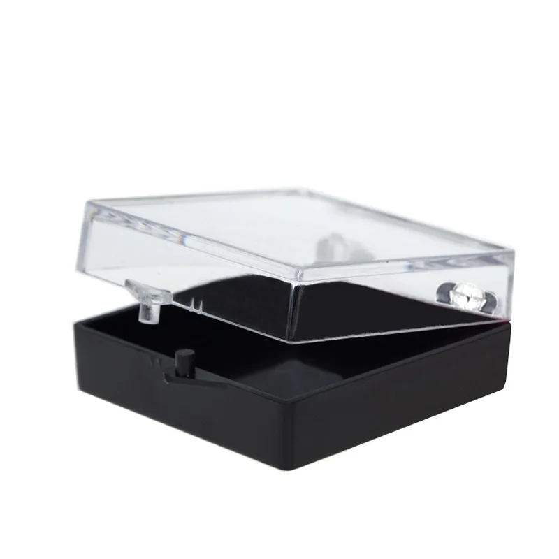 

30pcs 4.2x4.2x1.9cm Wholesale Small Square Clear PS Plastic Storage Boxes For Jewelry/Beads/Crafts Nail Accessories Container