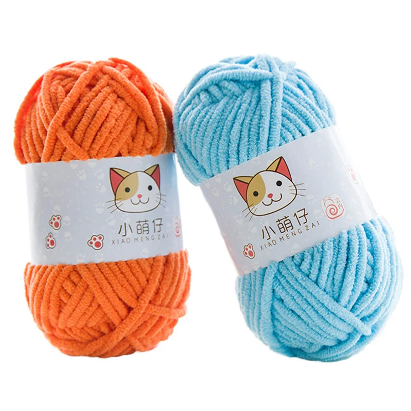 50g/Ball DIY Knitting Yarn Wool Line Baby Scarf Hat Soft Thickness Lanas Crochet Thread Chunky Wholesale