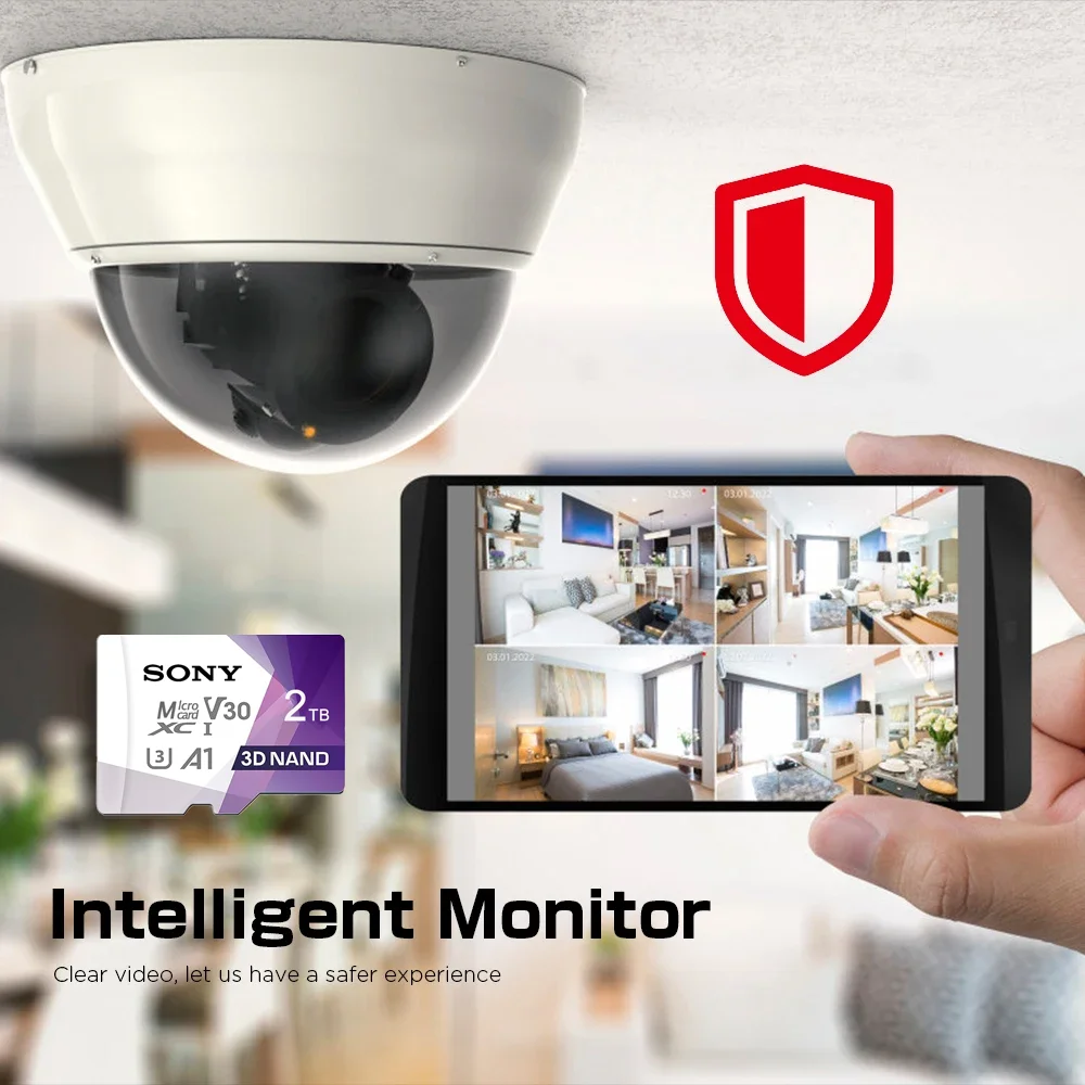 بطاقة سوني 2 تيرا بايت عالية السرعة 1 تيرا بايت/512 جيجابايت/256 جيجابايت/128 جيجابايت TF بطاقة A1 V30 C10 بطاقة ذاكرة لأجهزة الكمبيوتر الهواتف وشاشات كاميرات داشكام #6