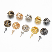 50pcs Nail Tie Tack Lapel Pin Back Clutch Scatter Butterfly Clasp Squeeze Round Pinch Clip Brooch Jewelry Crafts