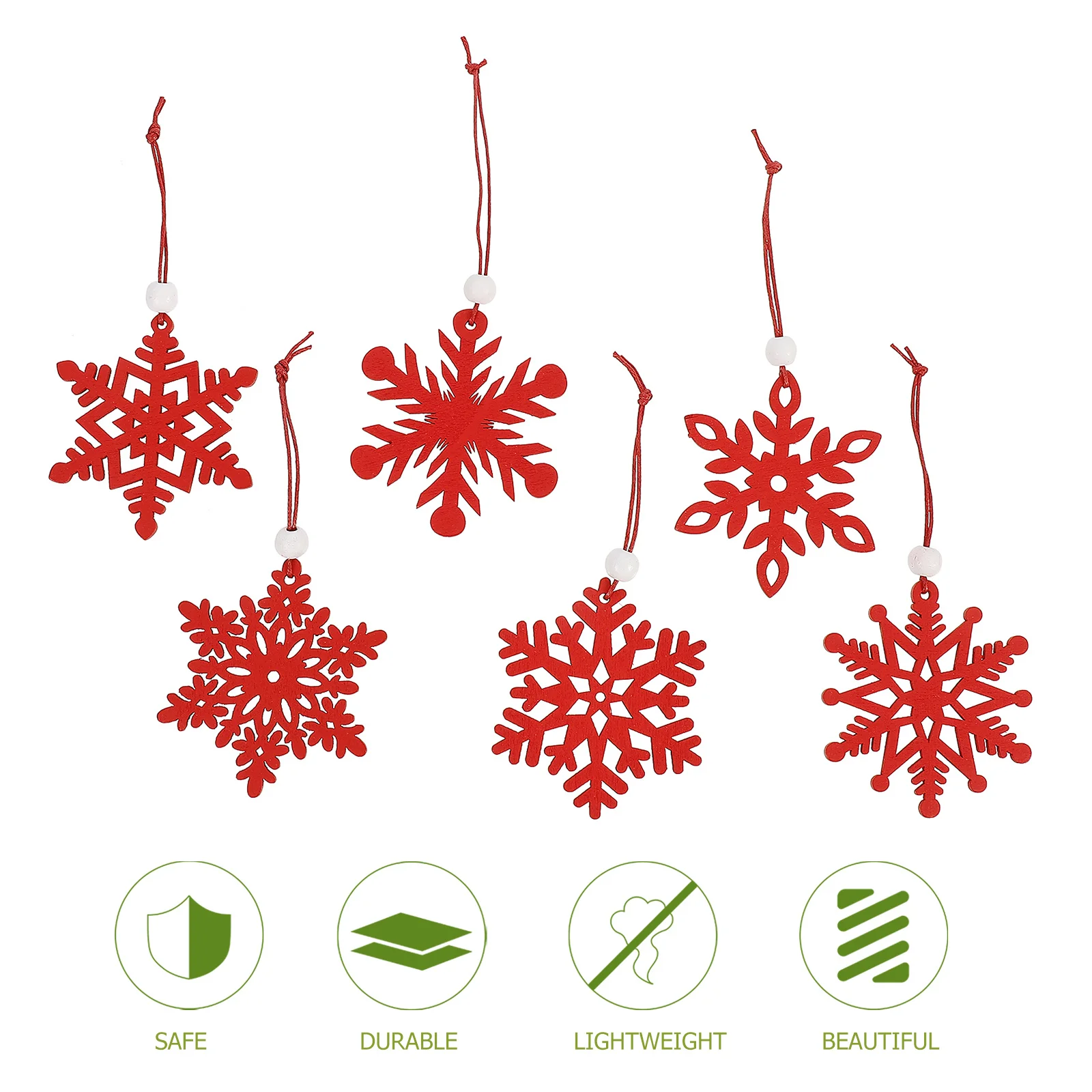 

6pcs Christmas Hanging Snowflake Shape Piece Ornament Scene Party Layout Decor Xmas Decor Xmas Party Snowflake Ornament Supply