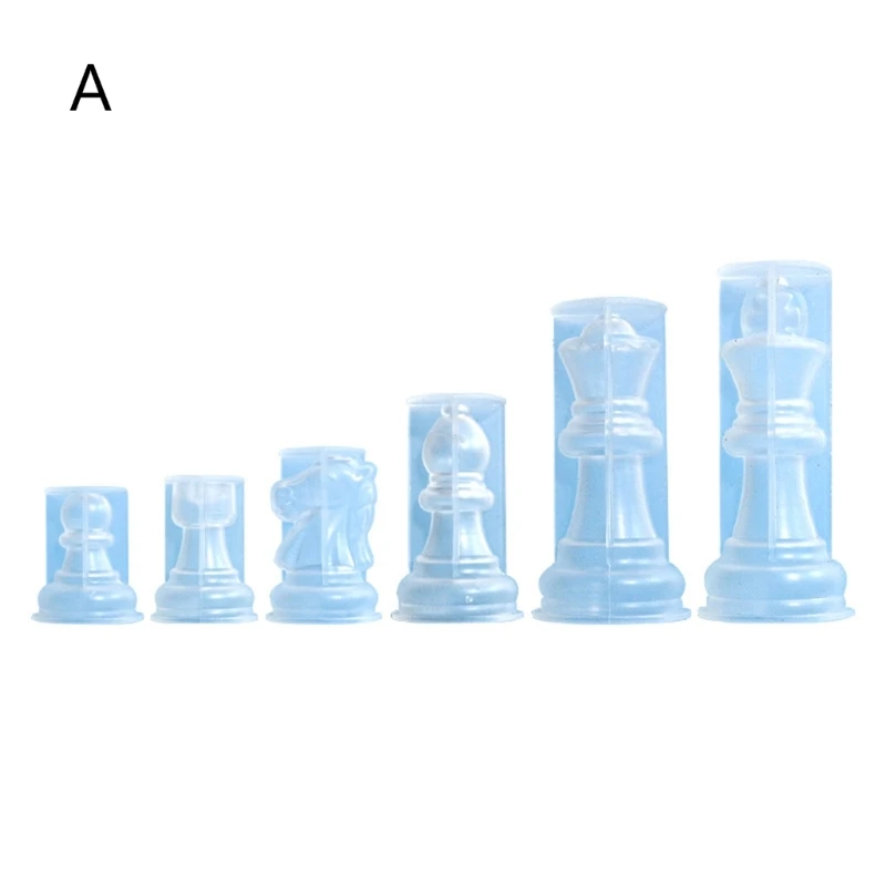 Resin Chess Pieces Mold Set Silicone Chess Molds Set Epoxy Resin Casting Mould Board Games Moulds for Home Decorations