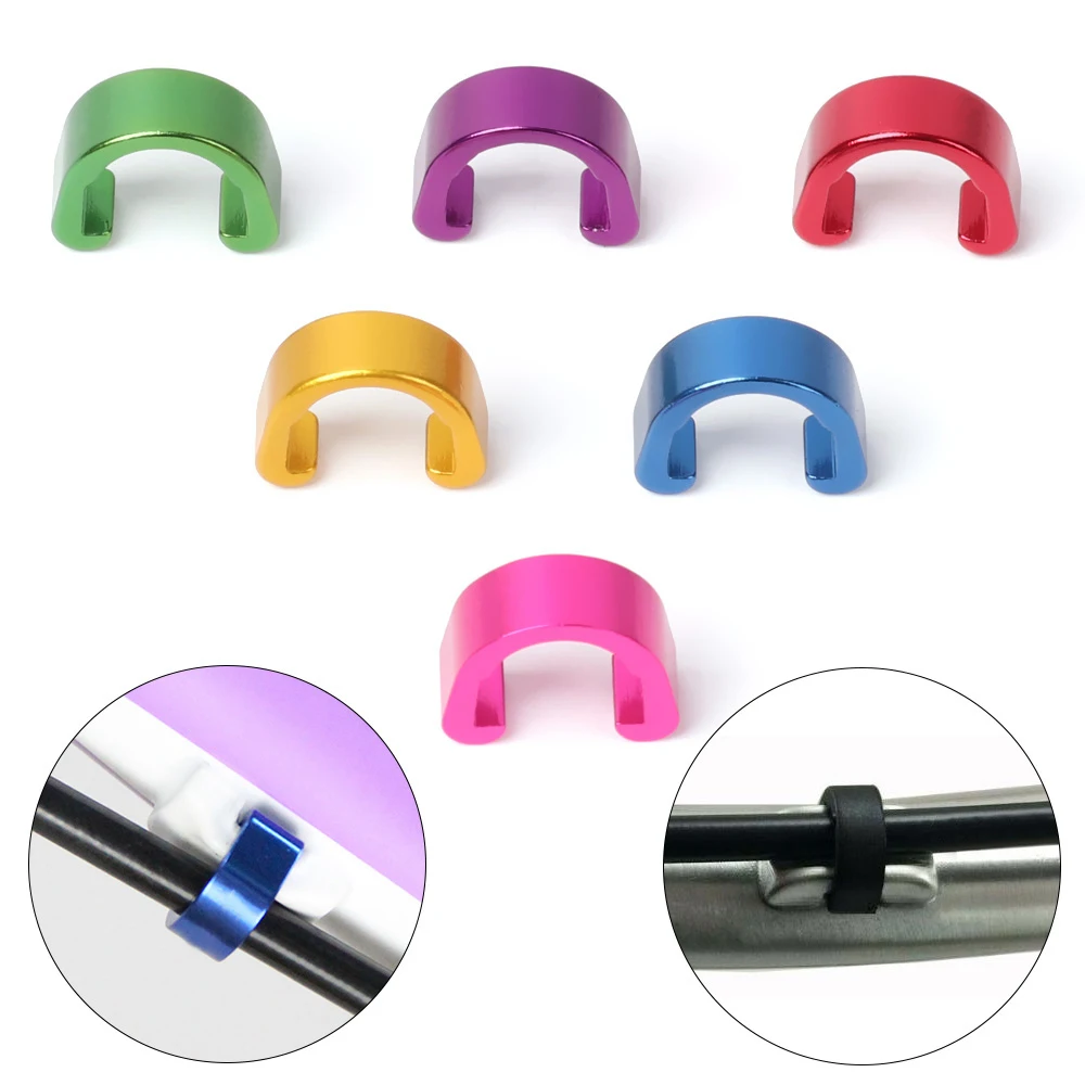

Aluminum Alloy For Shifter Cable For Brake Cable Road Bike C Shape Buckle Fixed Clamp Clips Fixed Tubing Clips Bicycle C Clips