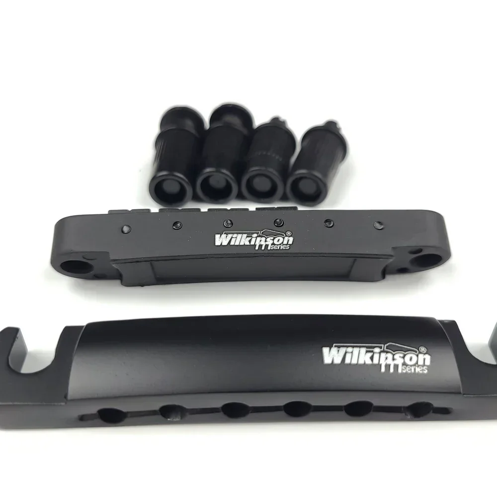 Beyond Music Shop Store--Wilkinson Electric Guitar Bridge, Black Tune-O-Matic Style, Lespaul  SG Guitar, WOGT1 + WOGB2