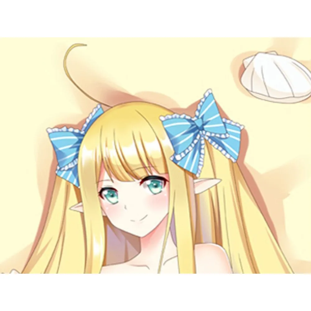Cute Blonde Elf Girl Hugging Body Pillow Cover Double‑sided Print Anime Dakimakura Bedding Cushion For Bedroom