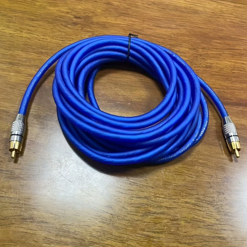 Cyfrowy kabel audio RCA, 1RCA męski na 1RCA męski, kabel do subwoofera w nylonowym oplocie, kabel wideo RCA do subwoofera. — zdjęcie produktu 5