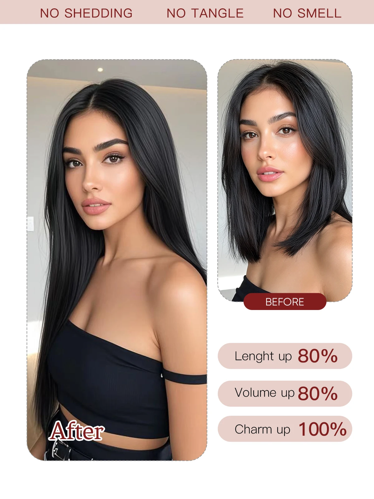 LOVELINE مشبك سلس في وصلات الشعر شعر بشري حقيقي نفاث أسود 7 قطعة 110 جرام مشبك شعر بشري في ملحقات الصالون #5