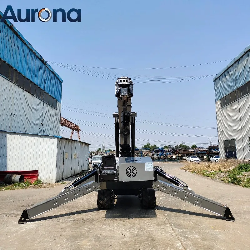 【Industrial】Easy To Control 3/5/6/8/12Ton Mini Crawler Spider Crane With Joystick Remote And Variable Speed Hoist For Precision