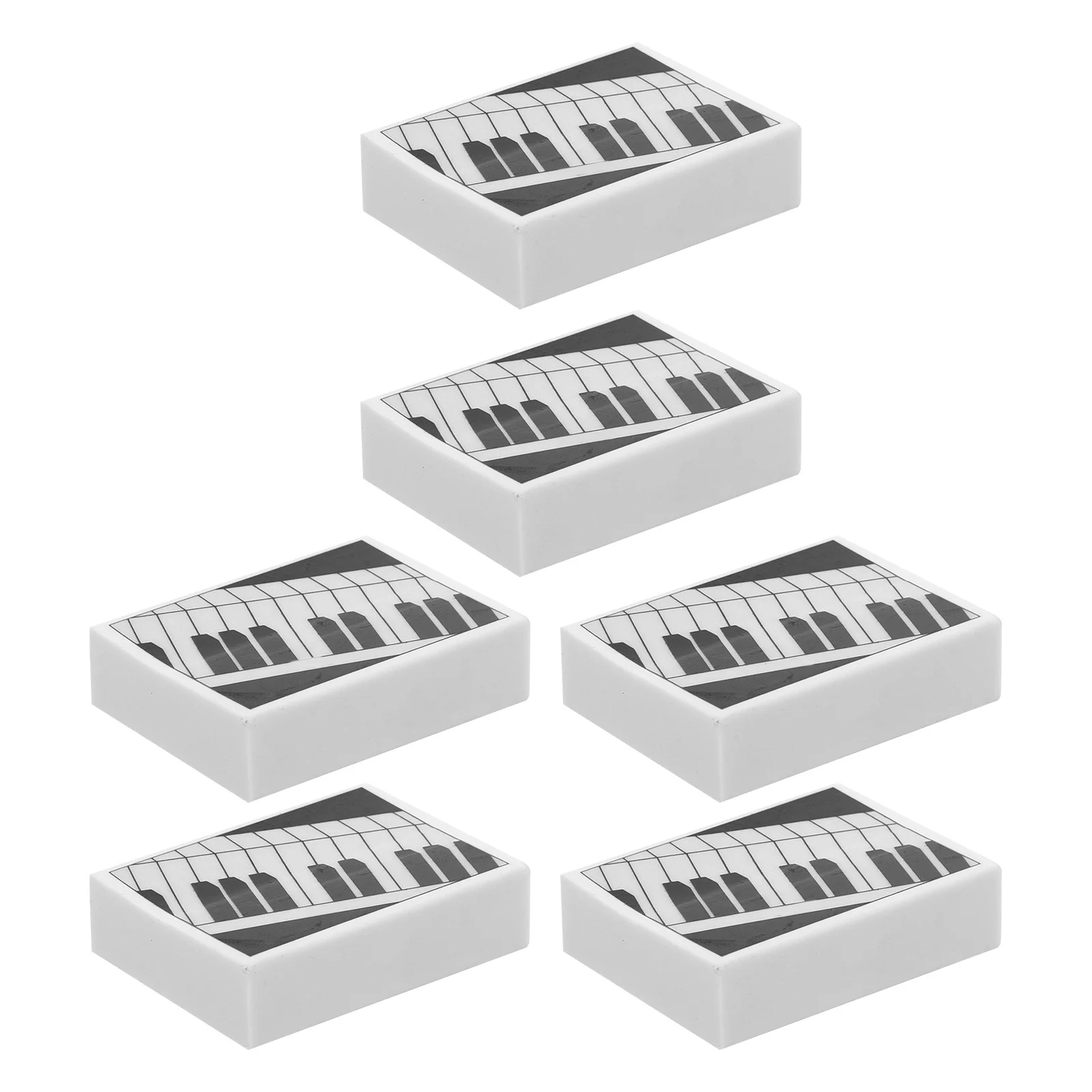 예술가를 위한 6개 세트 지우개 피아노 연필 드로잉 선물 다기능 미적 스케치 학생용