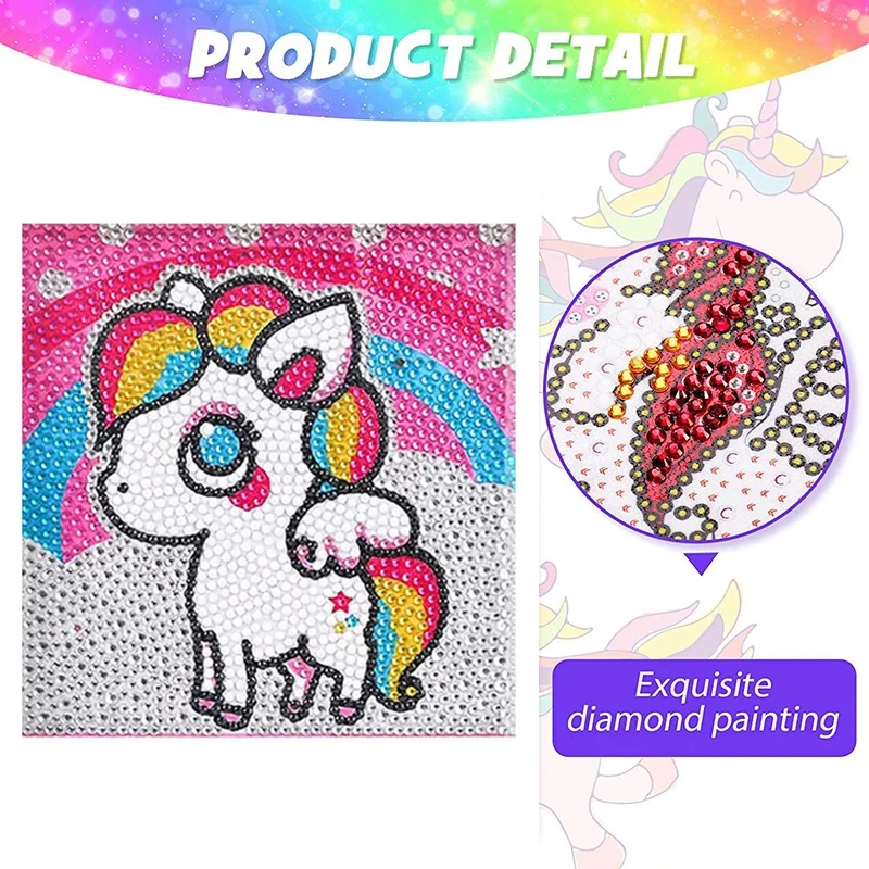 DIY Diamond Art Dots Painting Kits for Kids Animal Art Crafts Kids Girls Boys 5D Diamond Gem Paint by Number Birthday Gifts Toys