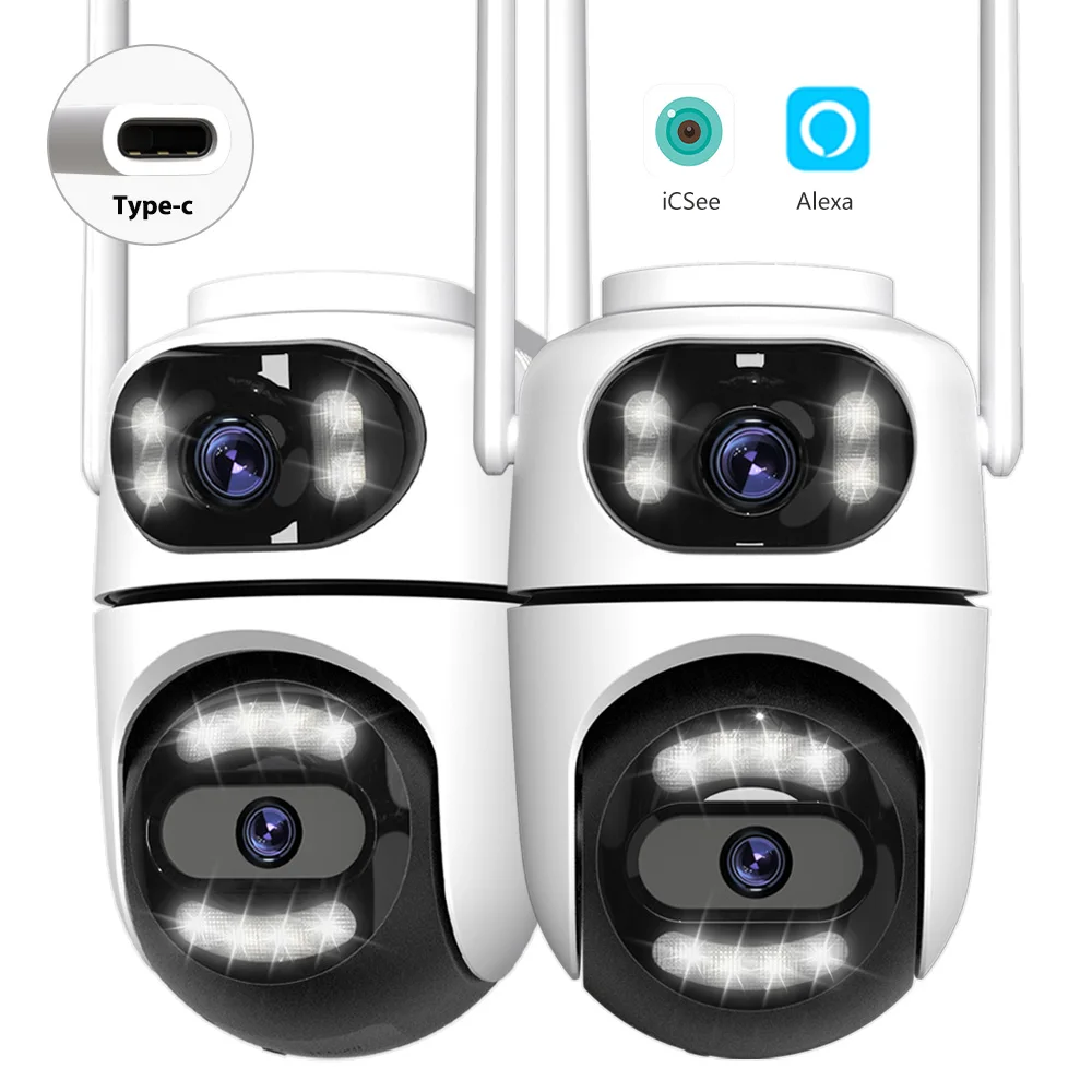 

WONSDAR IP Camera Outdoor Smart Home Security PTZ Camera WiFi Dual Screen Auto Motion Detection Video Surveillance CCTV iCsee