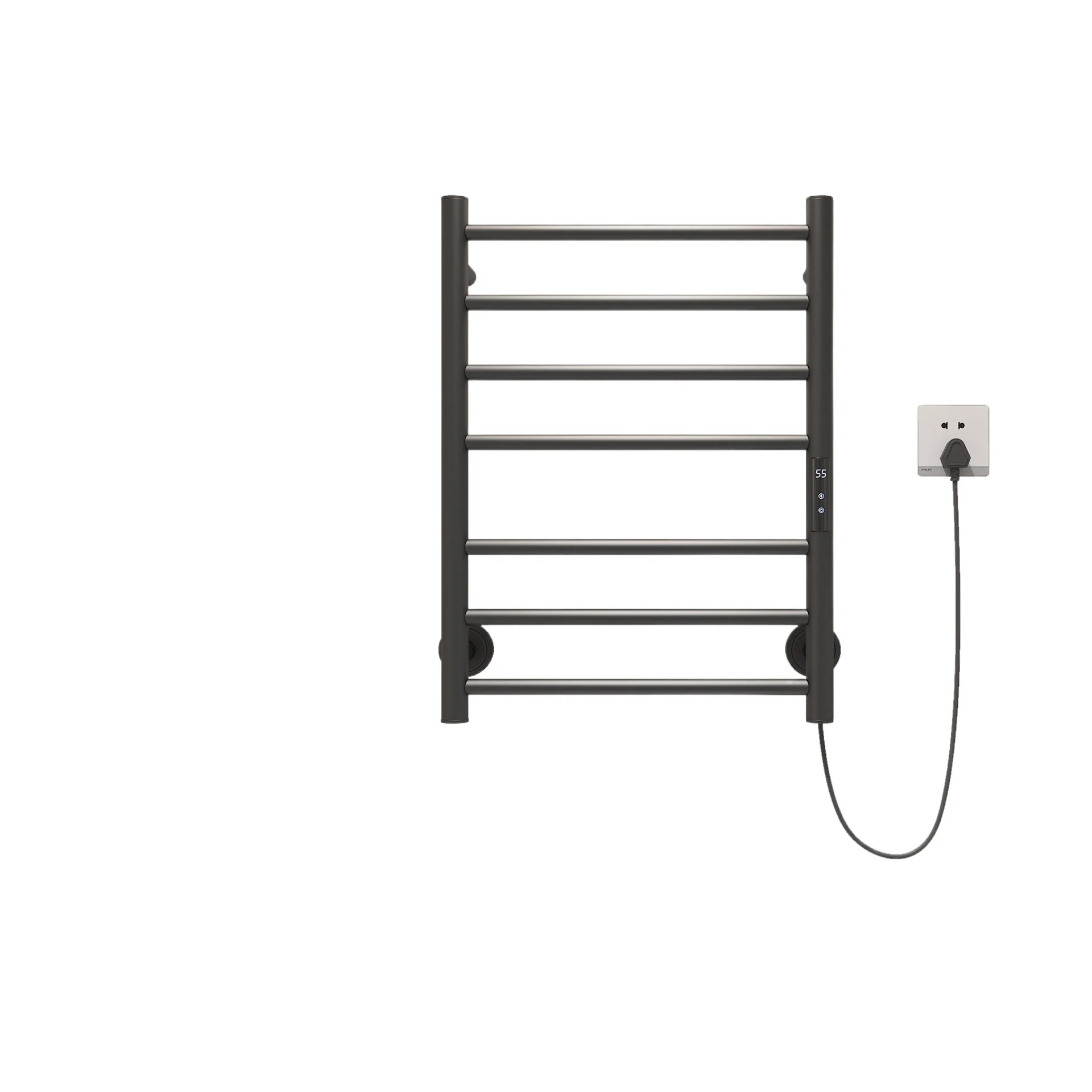 Electric towel warmer, intelligent constant temperature, touch screen digital display, efficient drying, durable and rust-proof