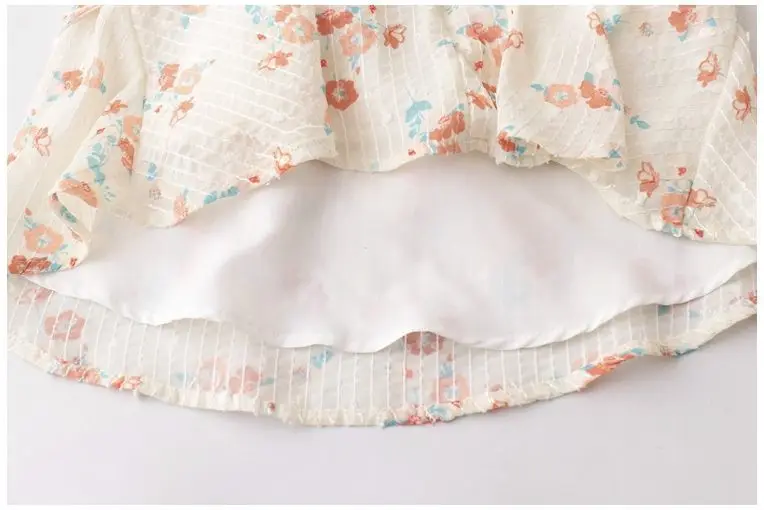 Summer White Flora Print Chiffon Camisole Spaghetti Strapless Short Tank Tops Camis For Women