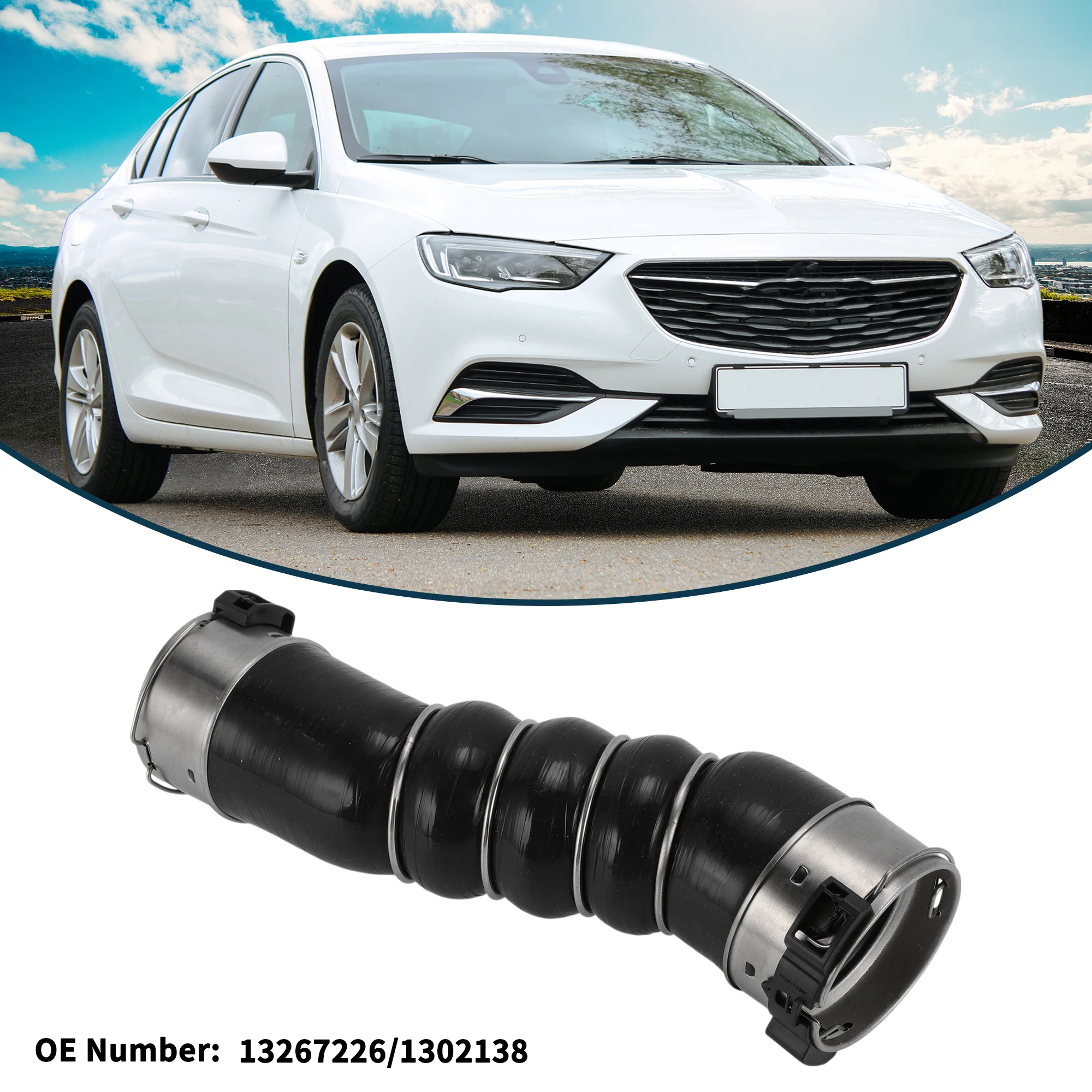 Motoforti المبرد خرطوم سخان خرطوم رقم 13267226 لأوبل ميريفا B 1.7 CDTI 10-17 سيليكون الشاحن التربيني الأنابيب الأسود 1 قطعة