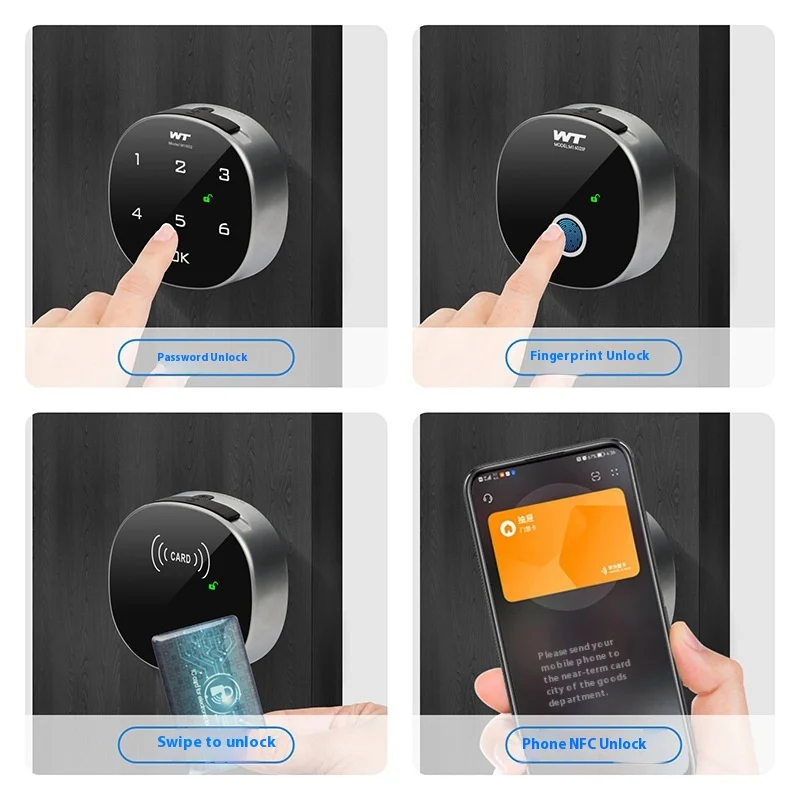 Intelligent Fingerprint Drawer Lock Bluetooth Password Lock File Cabinet Lock Mailbox Lock Long Battery Life Smart Locks