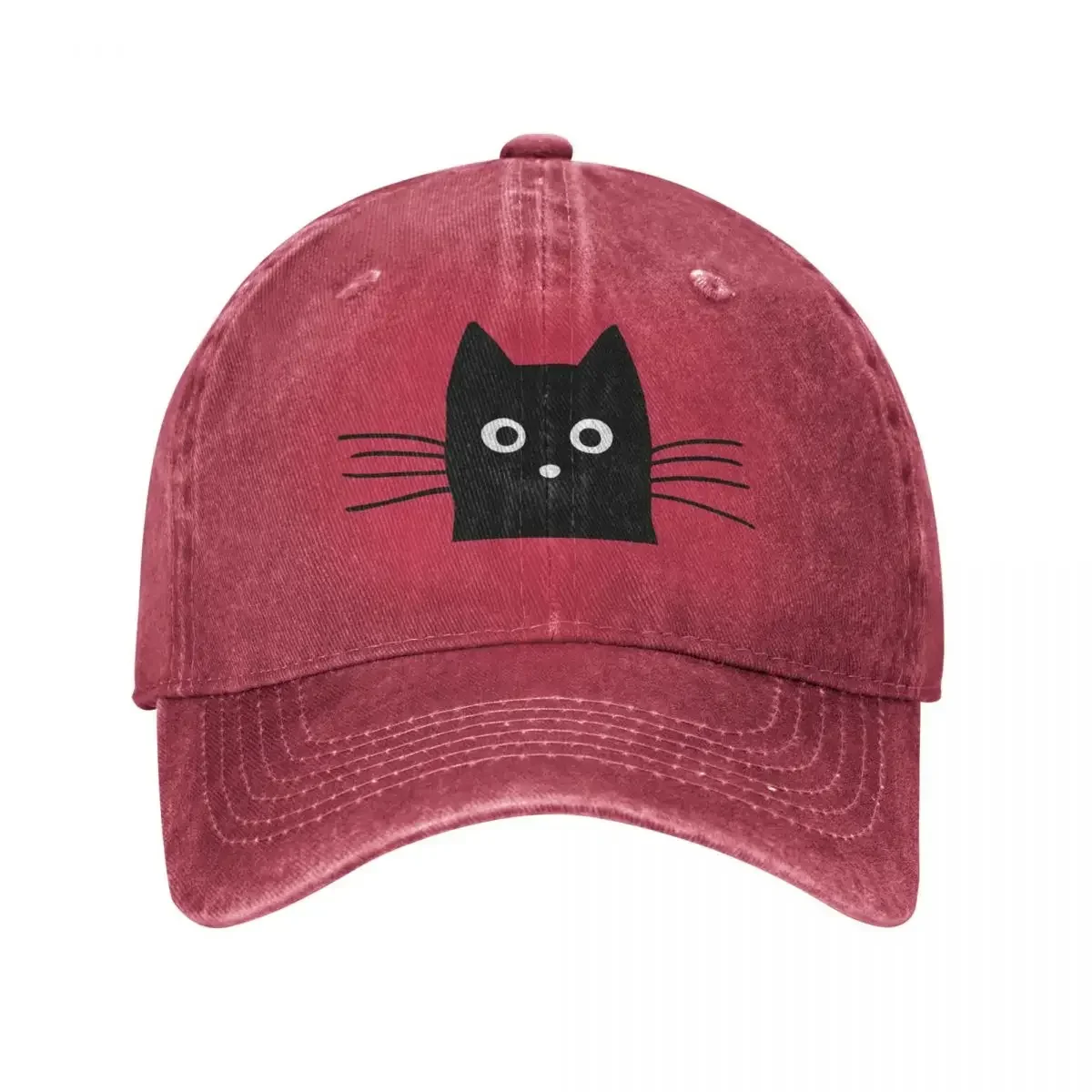 Black Cat Face Baseball Cap cowboy hat Peaked cap Cowboy Bebop Hats Men and women hats