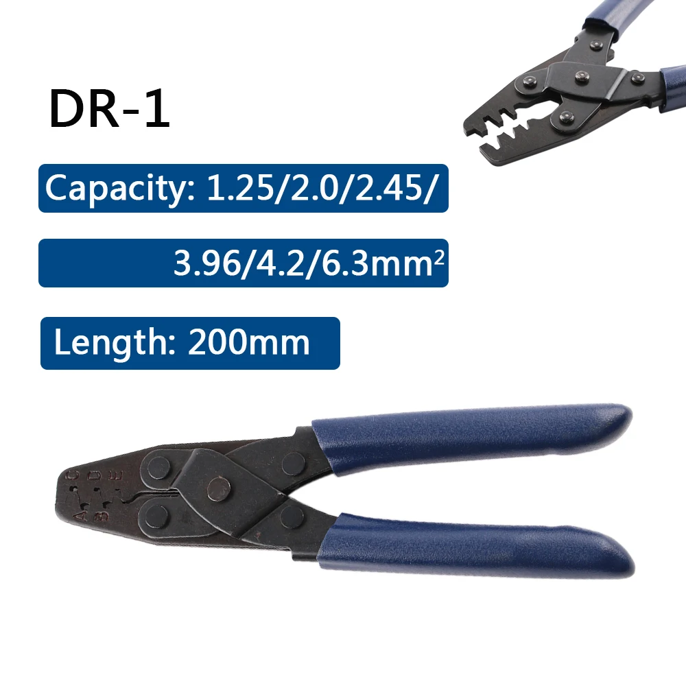 Automotive  Crimper Plier Wiring Harness Terminals Crimp plier DR-1 for Open Barrel 10-22 AWG 1.25/2.0/2.45 mm2 crimping tool