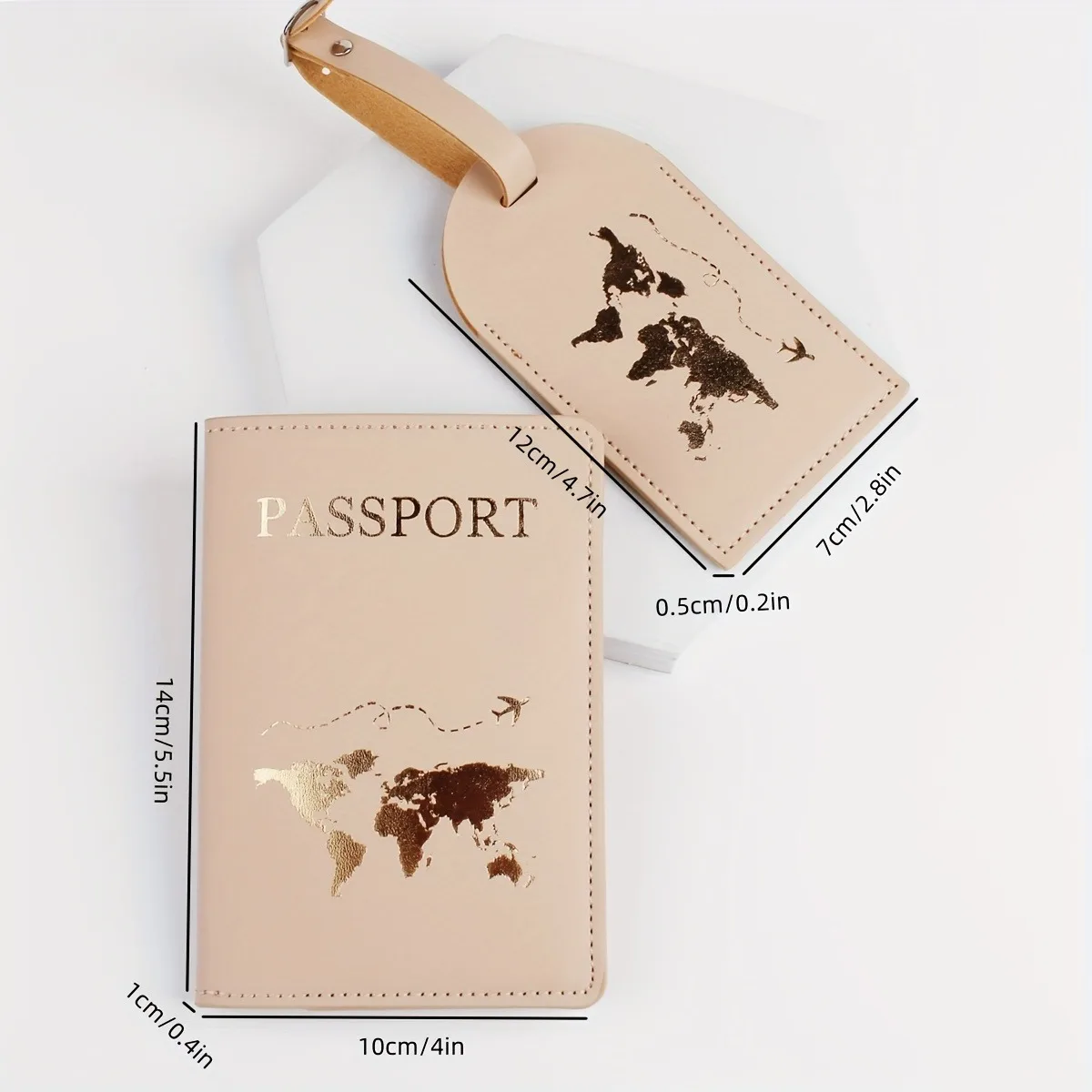 2 Teile/satz Passport Abdeckung Gepäck Koffer Tag Mit Name ID Karte Anti-verloren PU Leder Brieftasche Reise Zubehör Für flug Paare – Detail 11