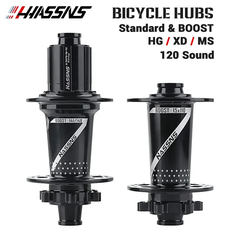 HASSNS PRO7 Bicycle Hub 32H J-Bend Spokes 135x10 142x12 12x148 HG/XD/MS 4Pcs Sealed Bearing for SHIMANO Mountain Bike Freehub