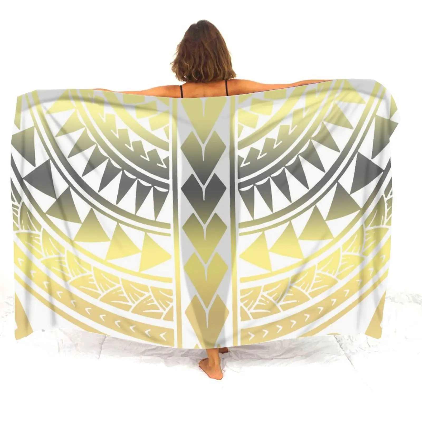 Beach Dress Sarong Custom One-Piece Shawl Summer Lightweight Breathable Fabric Fiji Samoa Print Design Polynesian Style