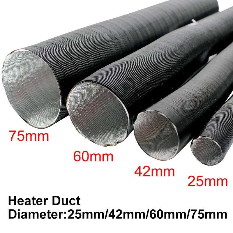 25mm 42mm 50mm 60mm 75mm Durchmesser 50-300cm Länge Luft-Diesel-Standheizungskanalrohr für Auto und Wohnmobil  34
