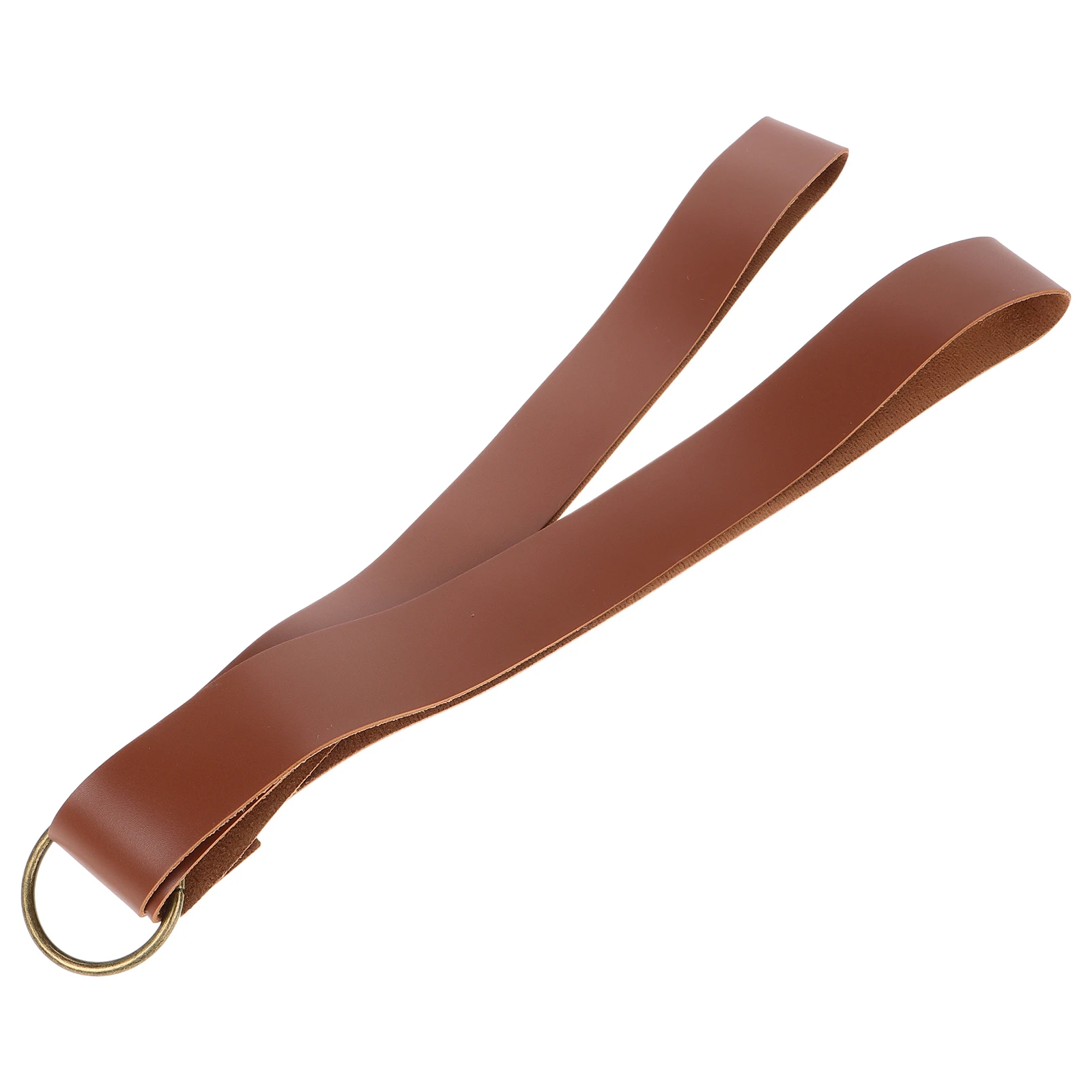 

Simple Storage Rack Deep Brown PU Wall Mount Magazine Organizer Hanging Rope Portable Record Holder Storage Bag