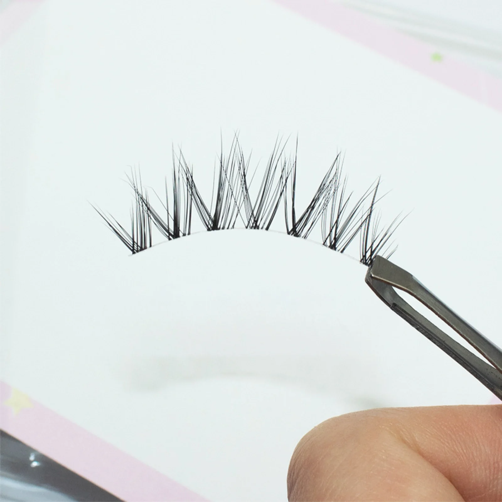 V Shape Devil False Eyelashes Transparent Band Natural Thick Lash Thai Manga Lash Extension Comic Eye Lashes Makeup Tool