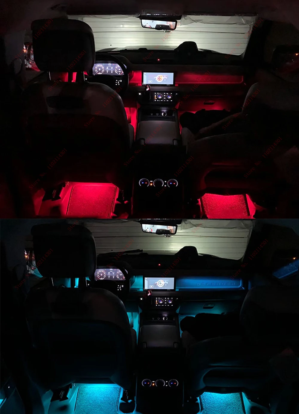 For Land Rover Defender 2020-2025 Evoqu 15-25 APP Control Car Dashboard Door Atmosphere Lamp Led Strip Decorative Ambient Light view 5