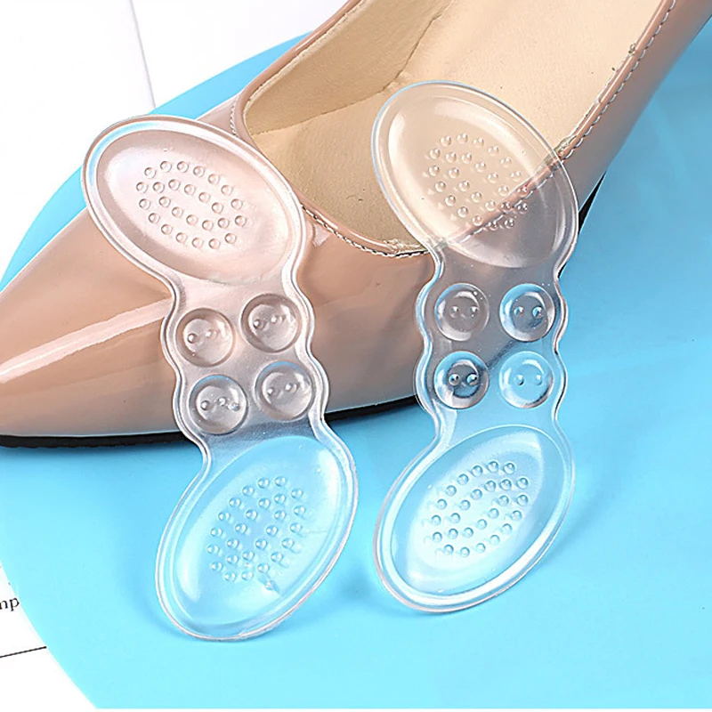 1/2 pary antypoślizgowe wkładki do pielęgnacji stóp podkładki silikonowe do butów damskich wkładki samoprzylepne wkładki do przedniej części stopy wkładki do pięty do ochraniacza pięty