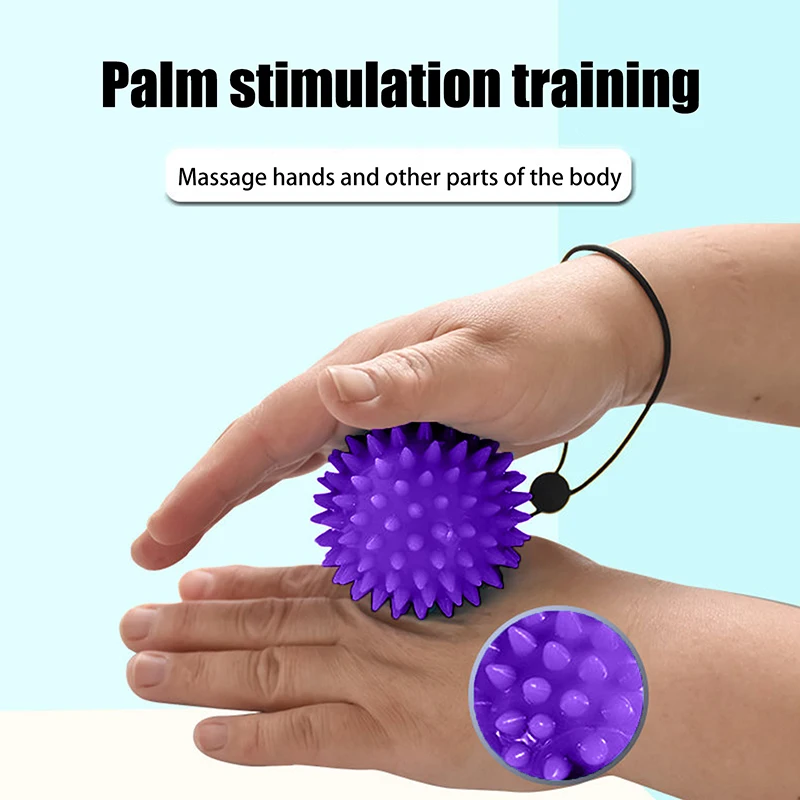 Improve Grip Strength. One Piece Soft Thorn Tactile Touch Massage Ball; Relax Muscles &