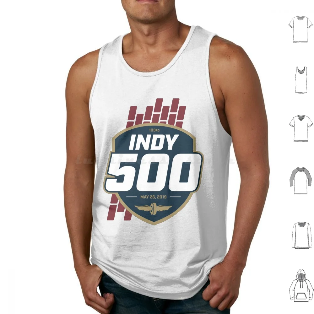 Indy 500 Camisetas sin mangas Estampado Algodón Indycar Alonso Fernando 500 Millas Indianápolis Alonso Garage Area Garage Mcl 66
