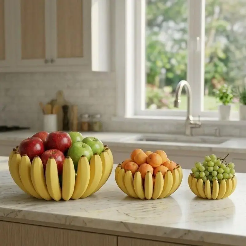 Creative Banana Shaped Storage Tray, 3D Printed Fruit Tray, Household Snack Storage Tray, Living Room Desktop Storage Container