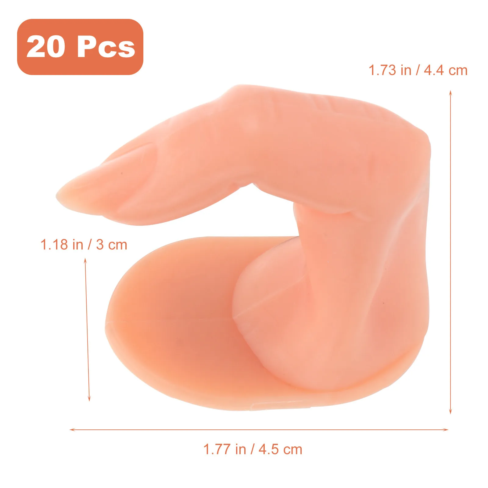 20Pcs False Fingers for Nail Art Practice Manicure Training Tool Realistic Simulation Easy to Use Portable Nail Tips Beginner