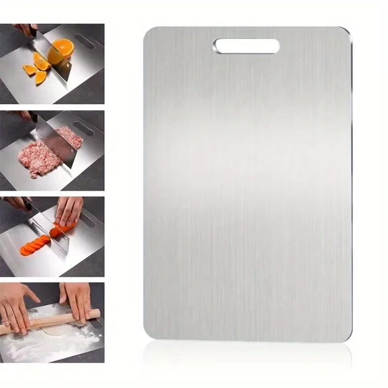 

Утолщенная разделочная доска из нержавеющей стали, антибактериальная и устойчивая к плесени бытовая разделочная доска, кухонная доска для замешивания теста