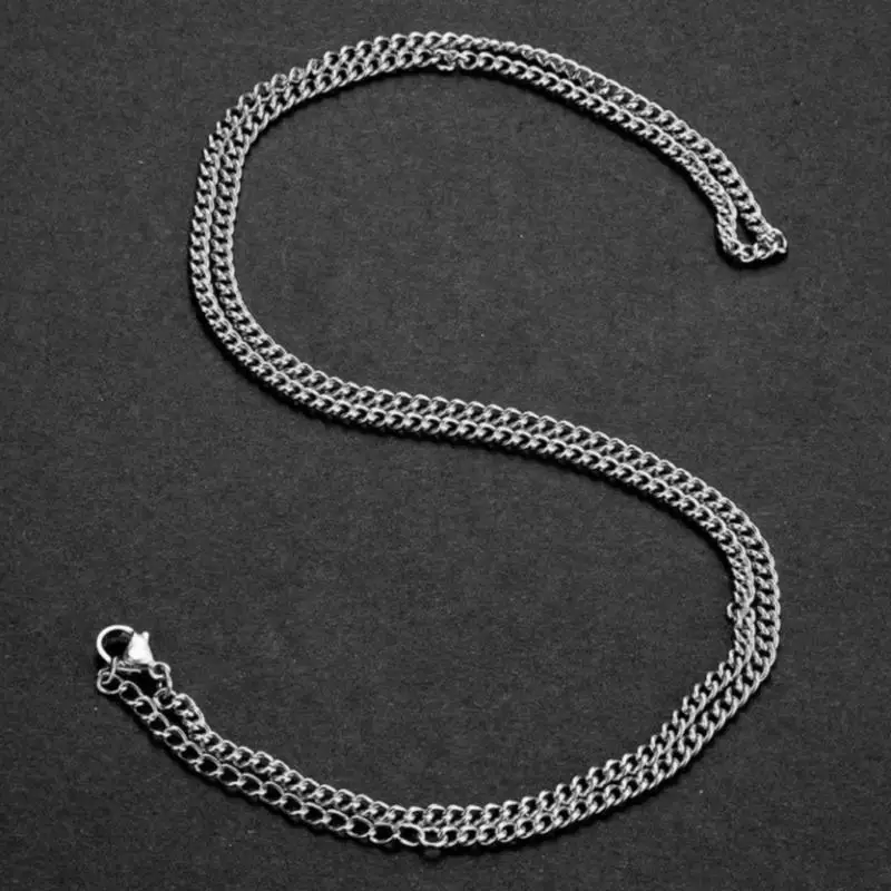 A52E Sturdy Corrosion Resistant 3mm Chain For Men Stylish Neck Jewelry