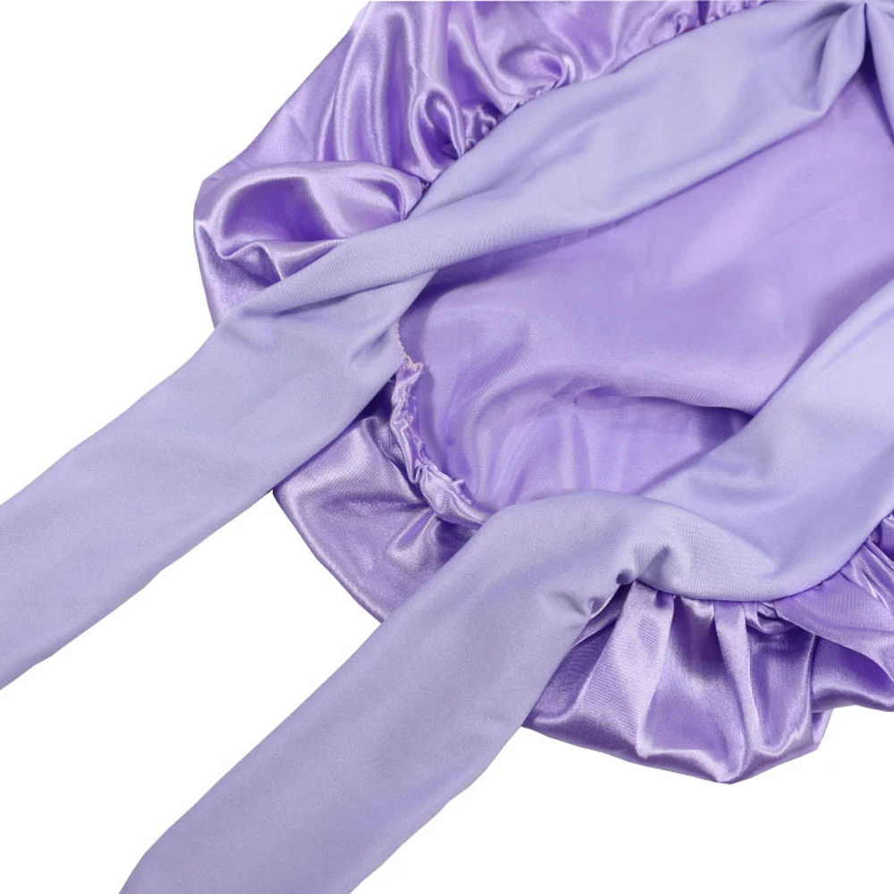 Satin Hair Cap For Sleeping Invisible Flat Imitation Silk Round Haircare Women Headwear Ceremony Adjusting Button Night Hat