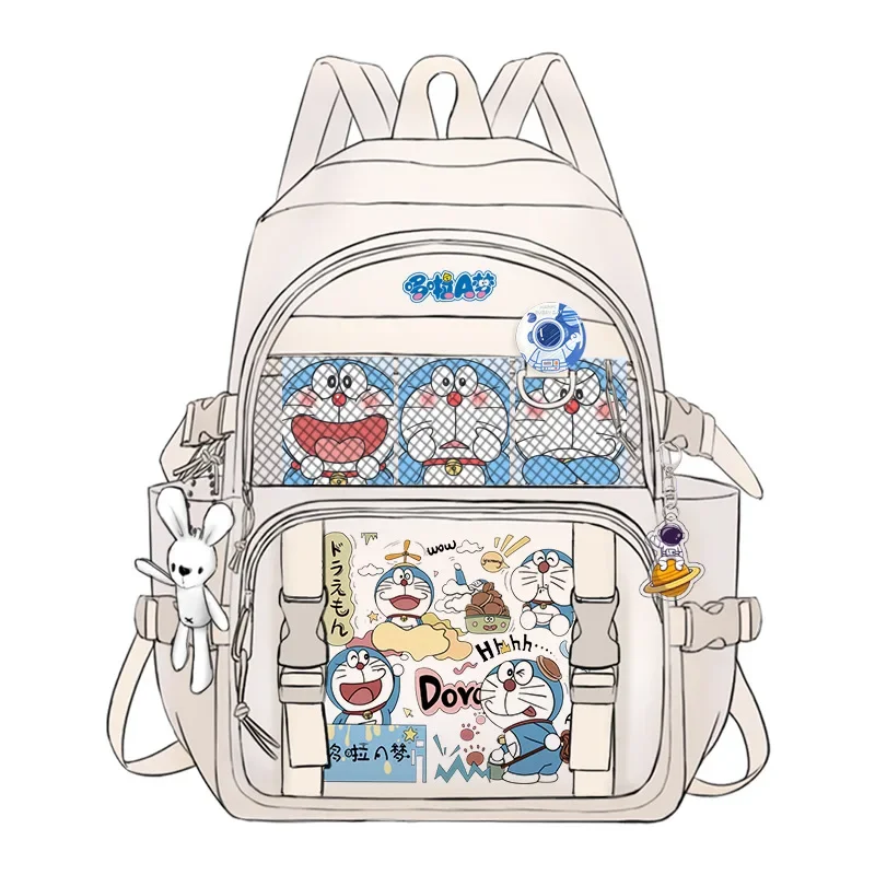 Doraemon Cartoon Backpack Primary School Grade 1 to Grade 5 Cute Schoolbag Junior High School Students Backpack 35x16x45cm