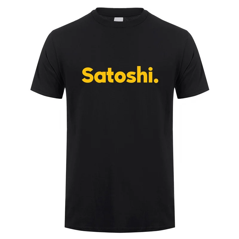 Bitcoin Satoshi T Shirt Summer Men Cotton Short Sleeve Funny Blockchain Tops Tee Shirts Man Clothing OT-051