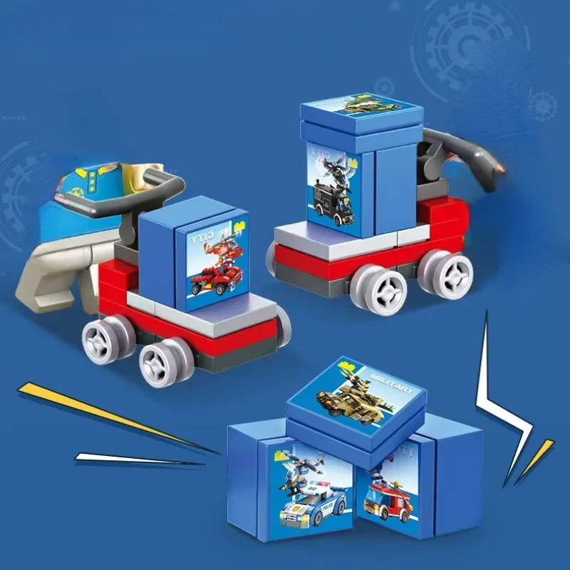 Voiture de circulation urbaine, Station de bus passager, ensemble public à deux étages, figurines, blocs de construction, jouet de bricolage pour enfants, cadeaux de vacances pour garçons