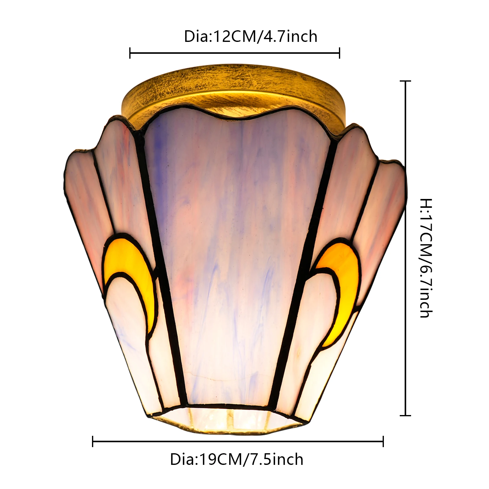 Stained glass Ceiling Light Corridor Channel Ceiling Lamp Luxury Balcony Aisle Lamp Home Foyer Track Light Kitchen Ceiling Light
