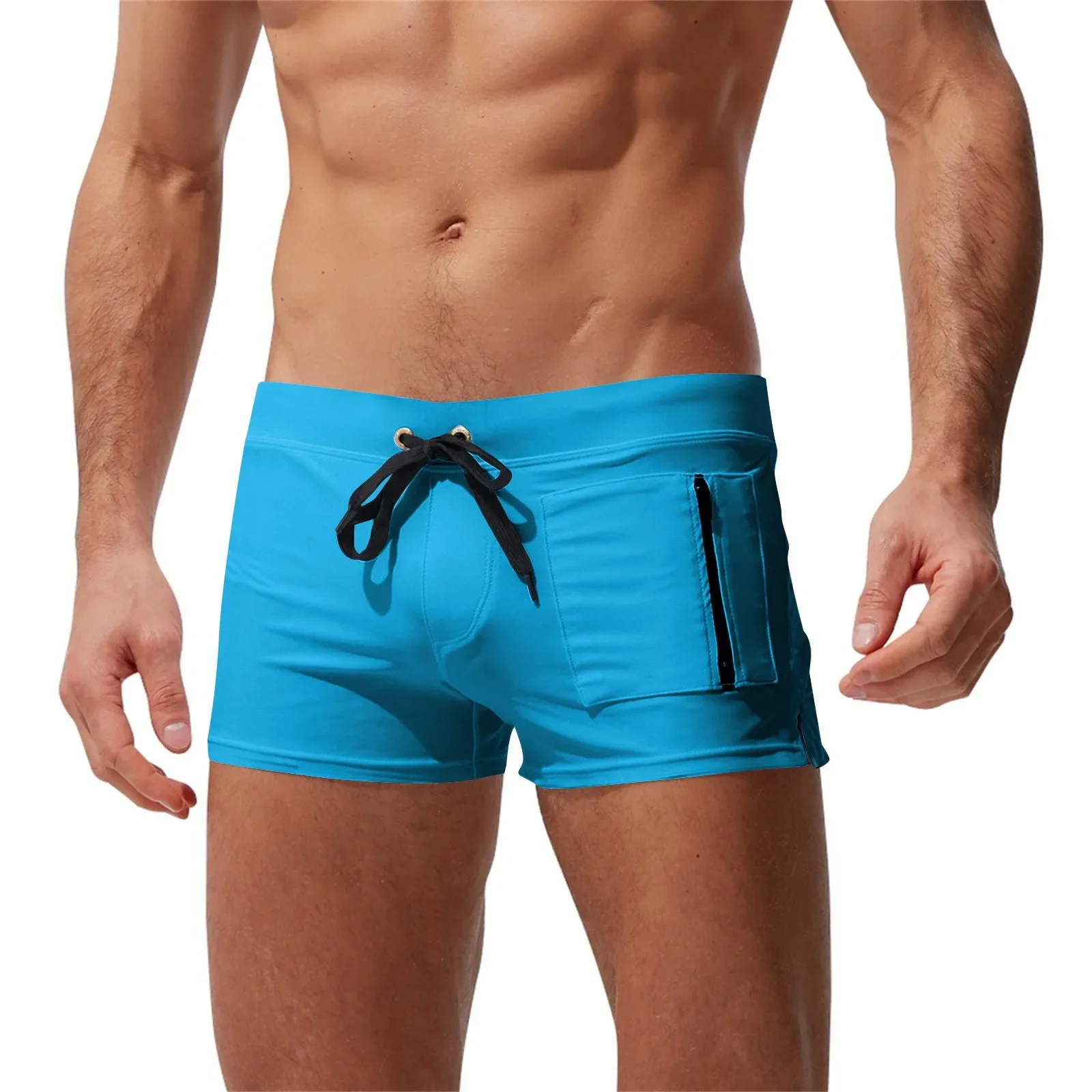 1pc Swim Shorts Men Zipper,Pocket Casual Mens Shorts Fast Dry BoardshortsJoggers Men'S Trunks Summer Mens, Short Homme Masculino