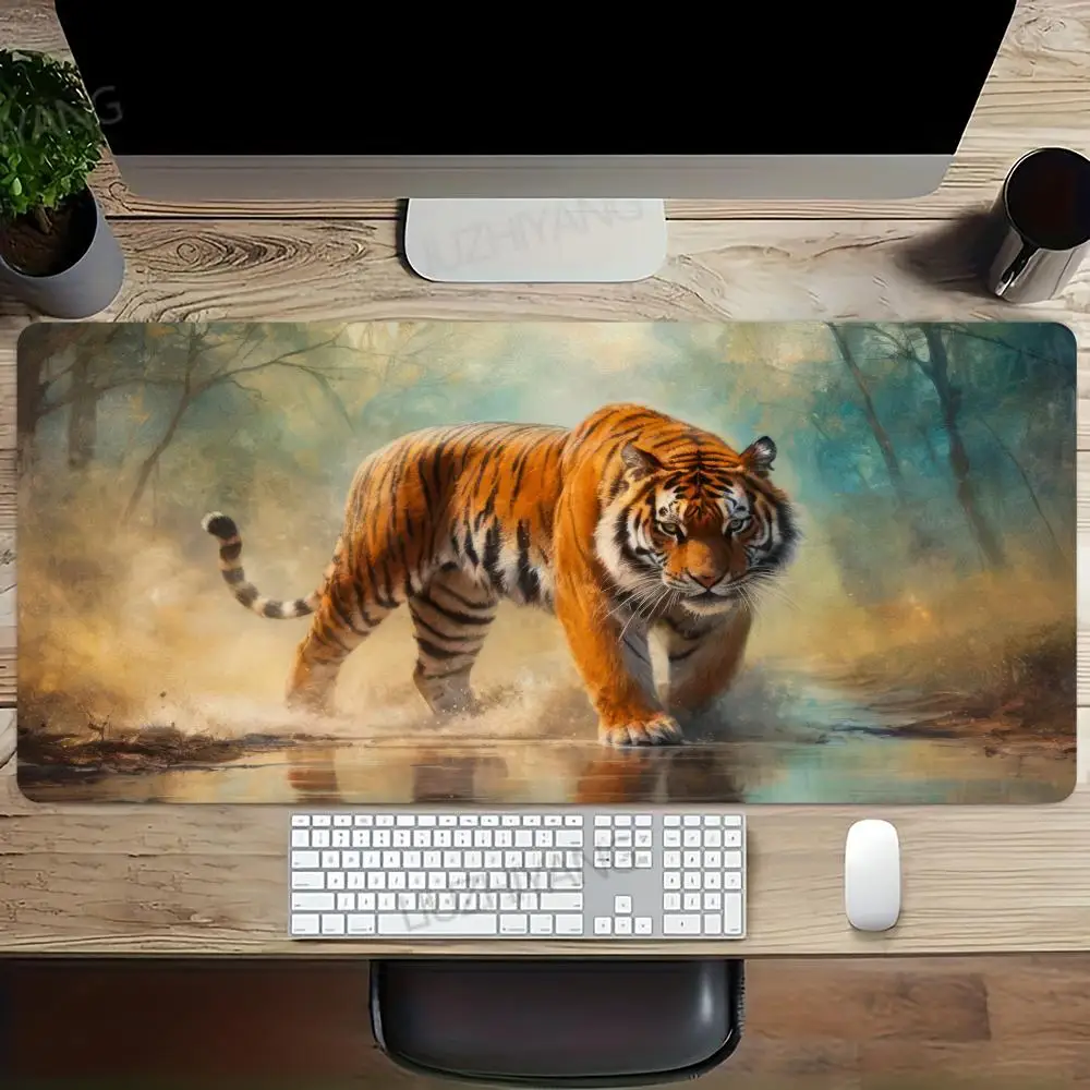

Table Mat Anime Tiger Mouse Pad Non-slip HD Print Large Size Keyboard Pad Rubber Carpet Computer Gamer Desk Pad For PC 900x400