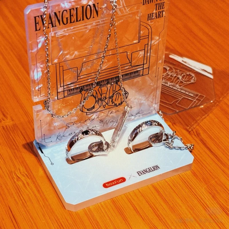 Original Boxfun Eva Dawn Of The Heart Series Rings Blind Box Ayanami Rei Anime Peripheral Ornaments Collect Toy Gifts view 4