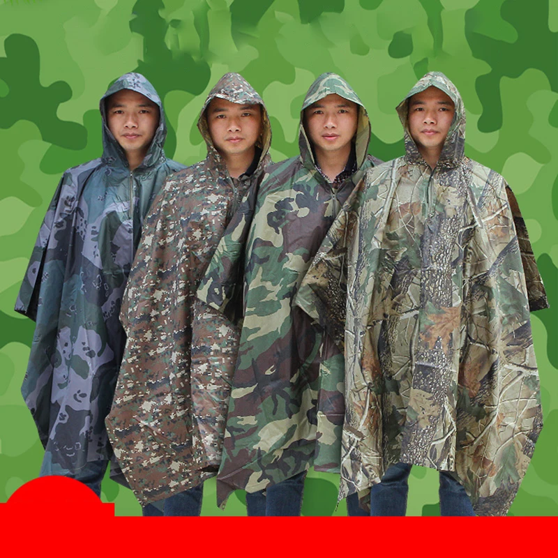 Man Military Impermeable Camo Raincoat Waterproof Rain Coat Men Raincoat Women Awning From The Rain Motorcycle Rain Poncho