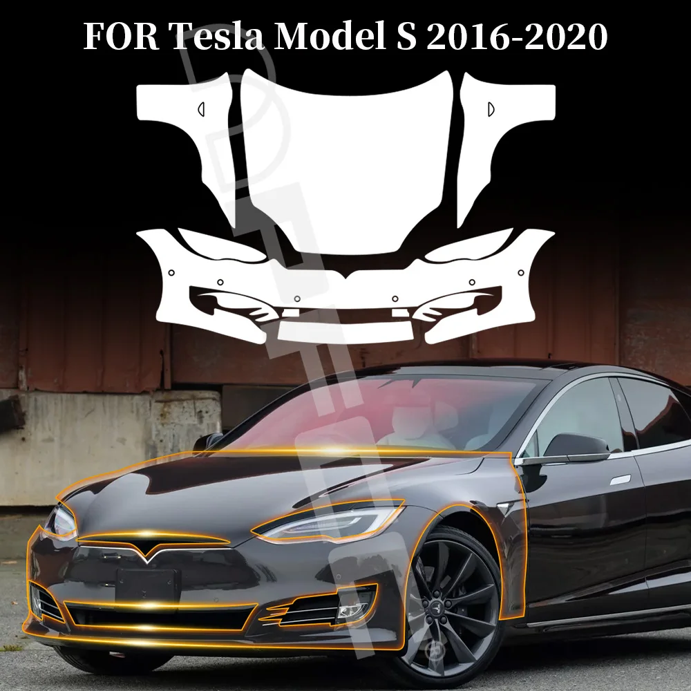 

For Tesla Model S 2016-2020 TPU Paint Protection Film Anti-Scratch Clear Bra Car Body Pre-cut PPF Resistant Invisible Repairable