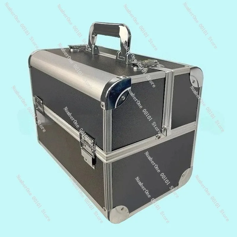 Large Capacity Cosmetic Case, Handheld Portable Makeup Storage Box Multi Layer Tattoo Tool Organizer