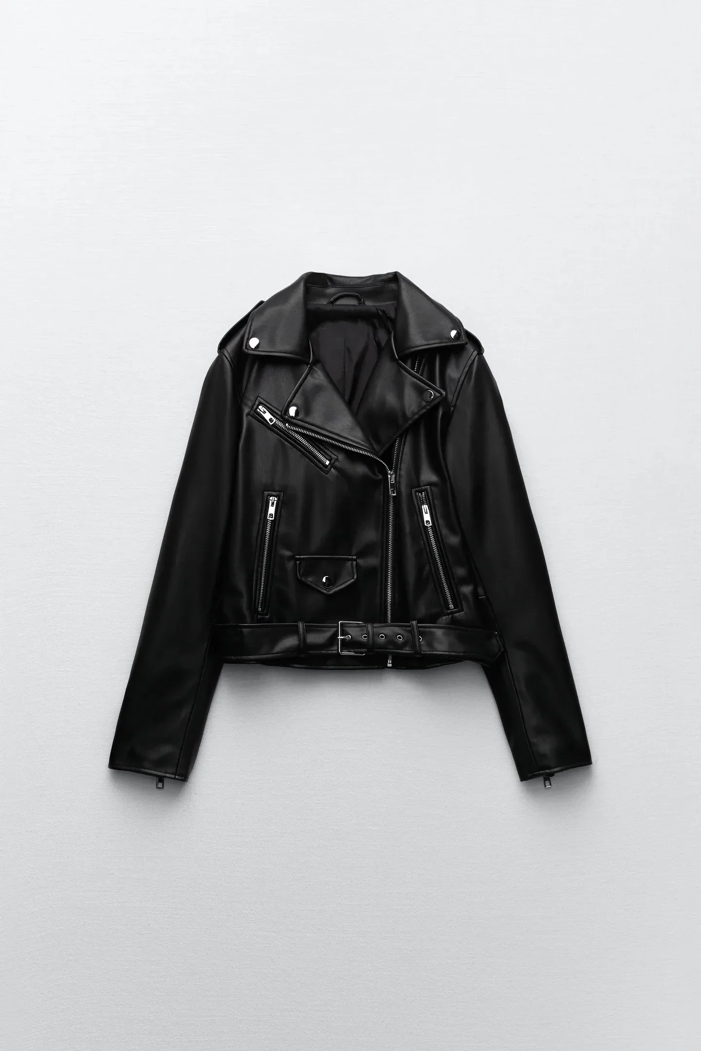LIBIELIY Herbst und Winter neue Damen Lederjacke Motorrad Reißverschlussjacke Slim Fit Mode Kurzmantel mehrere Farben erhältlich