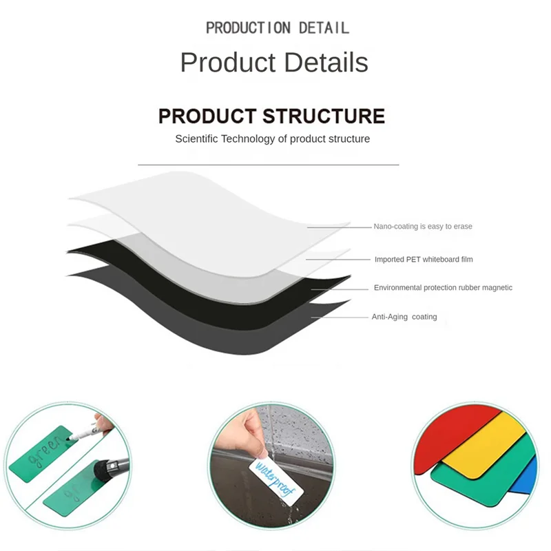 Upgraded 120 Magnetic Dry Erase Labels Reusable Name Tag Labels For Home Office Whiteboard Refrigerators